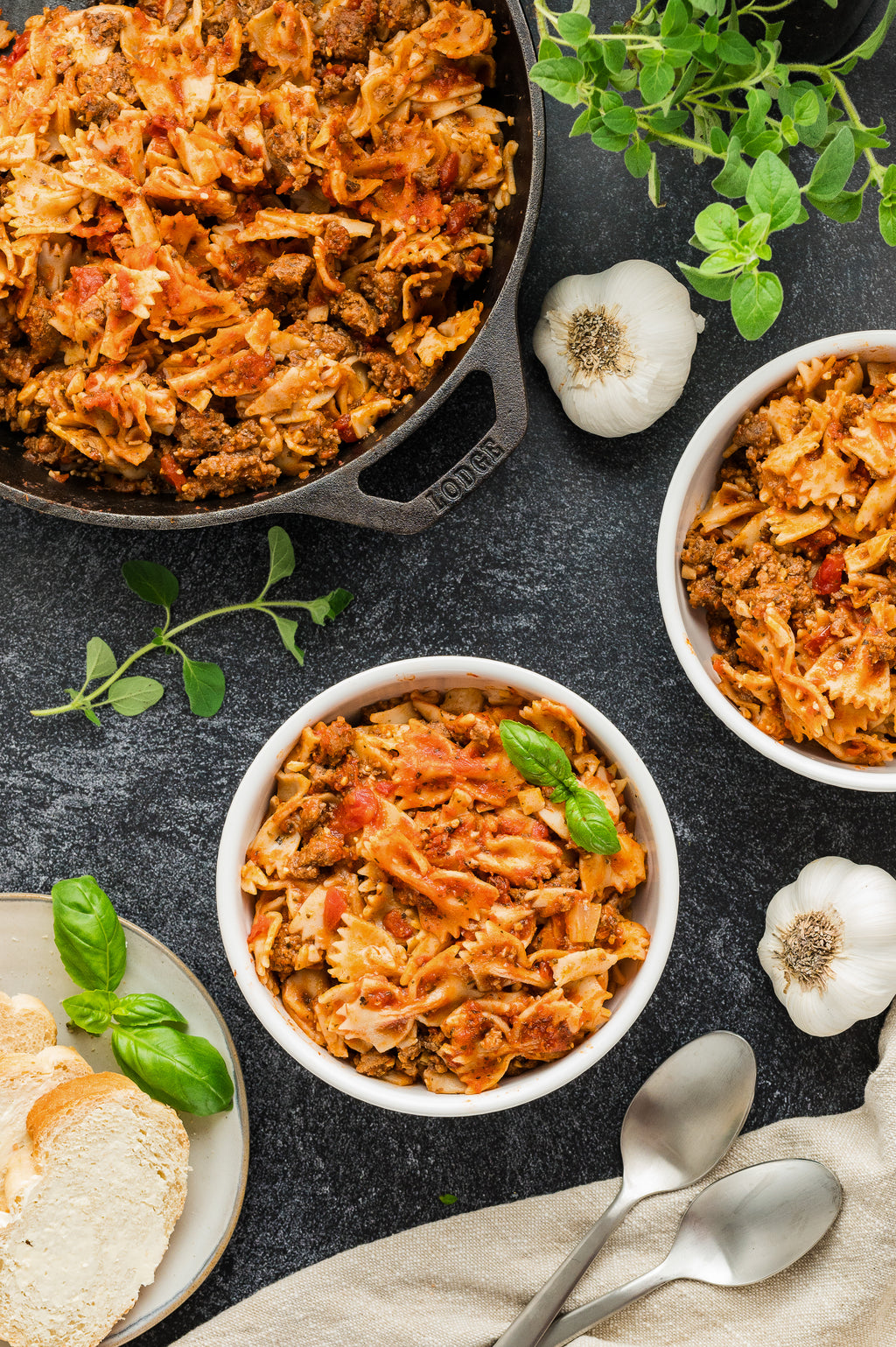 Bow Tie Skillet Lasagna