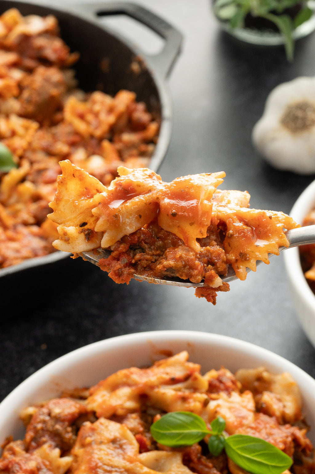 Bow Tie Skillet Lasagna