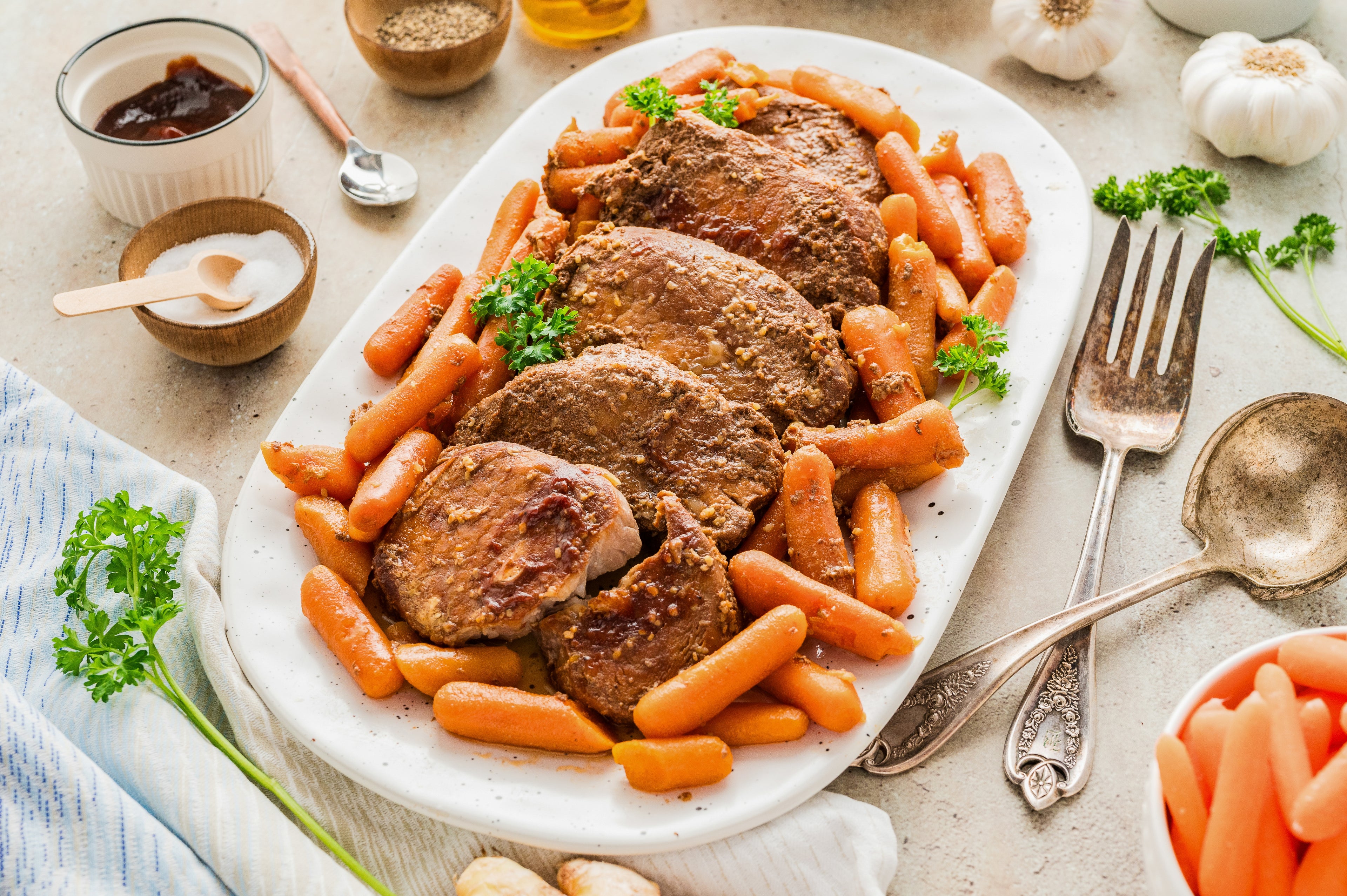Instant Pot Honey BBQ Pork Loin with Carrots