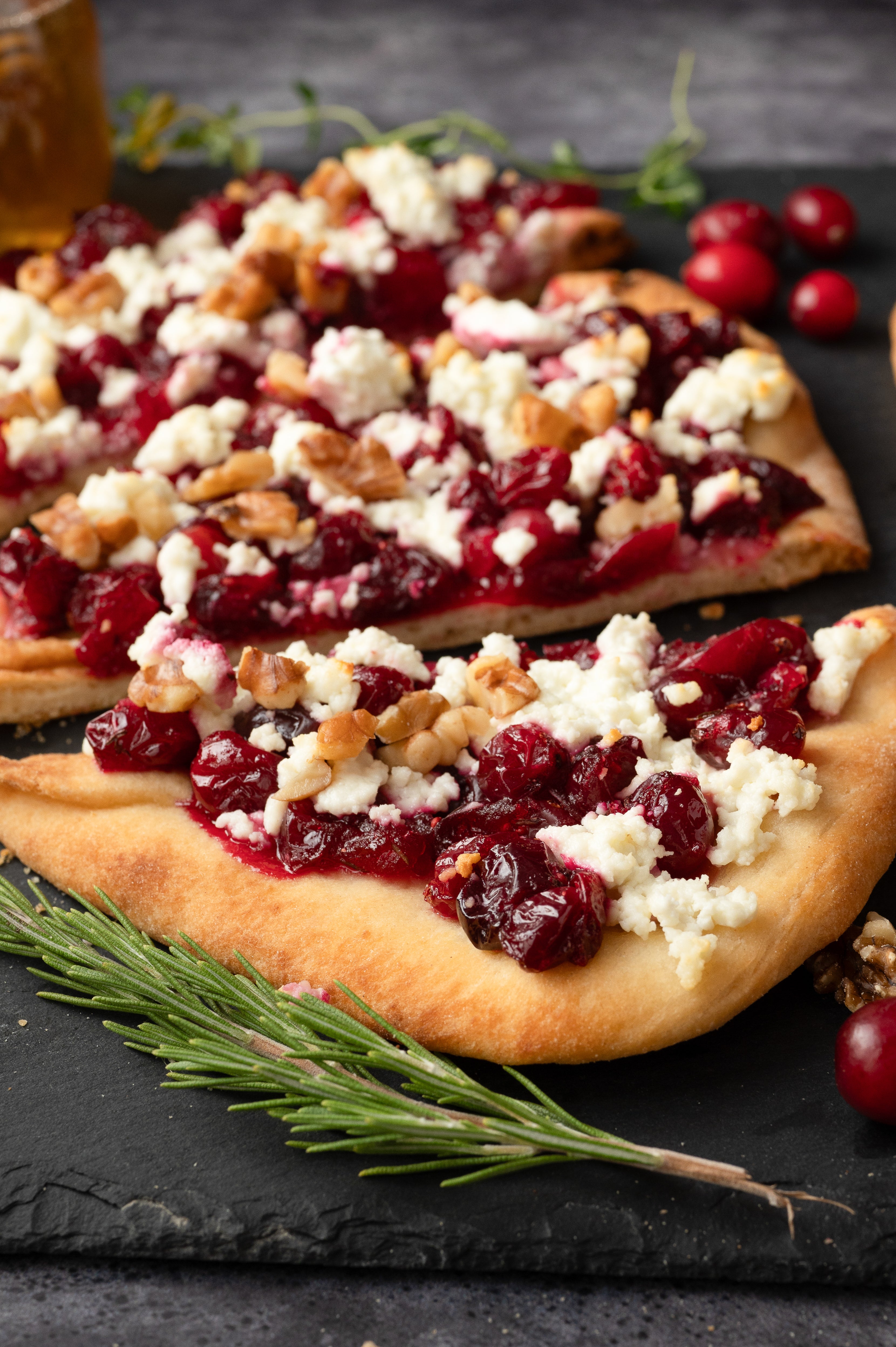 Cranberry and Goat Cheese Flatbread