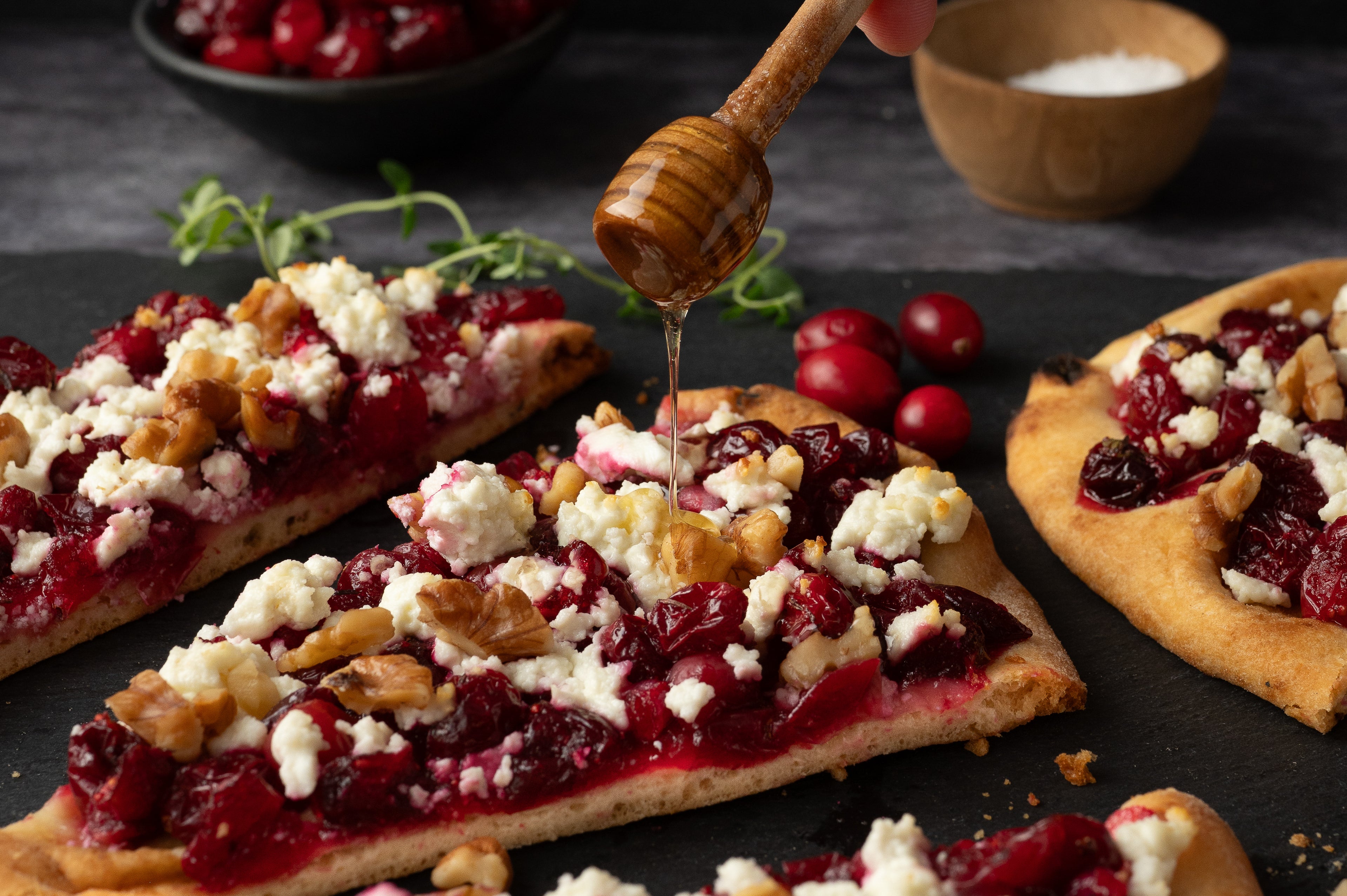 Cranberry and Goat Cheese Flatbread