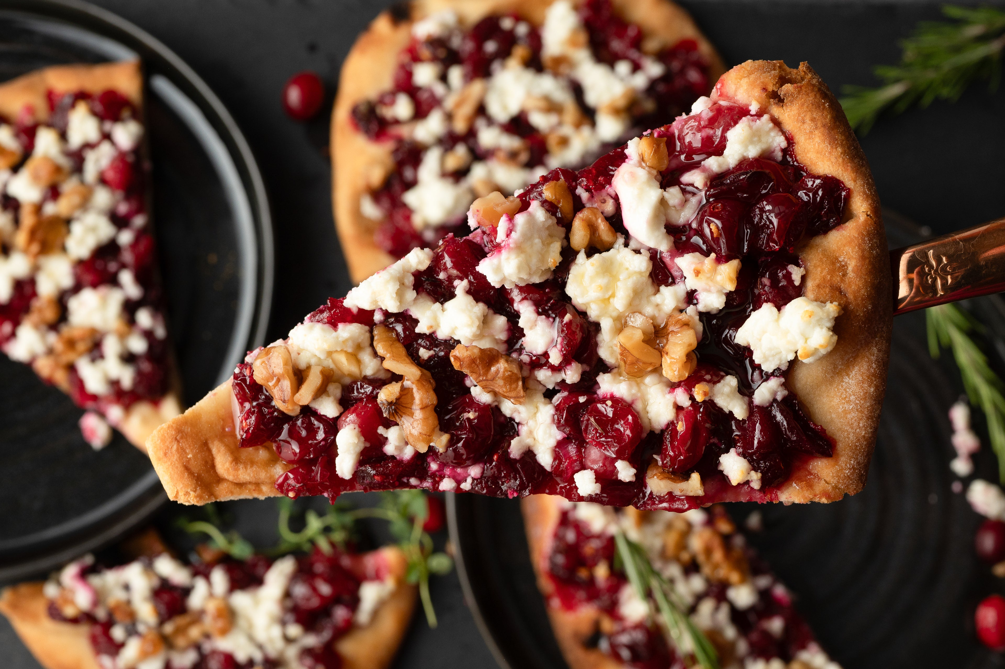 Cranberry and Goat Cheese Flatbread