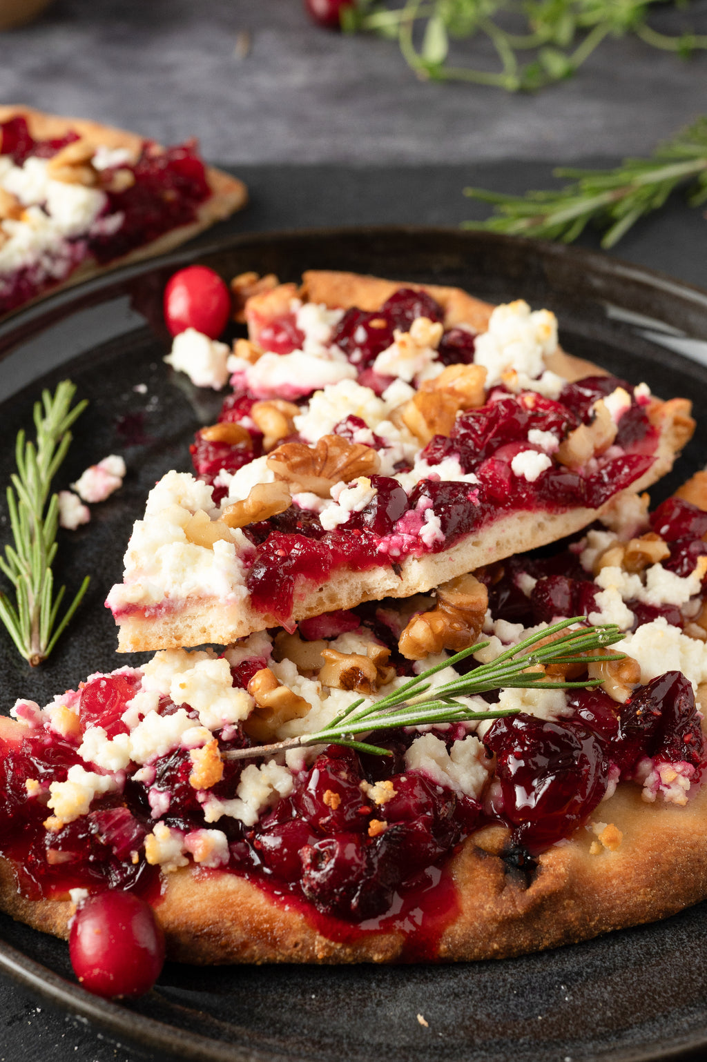 Cranberry and Goat Cheese Flatbread