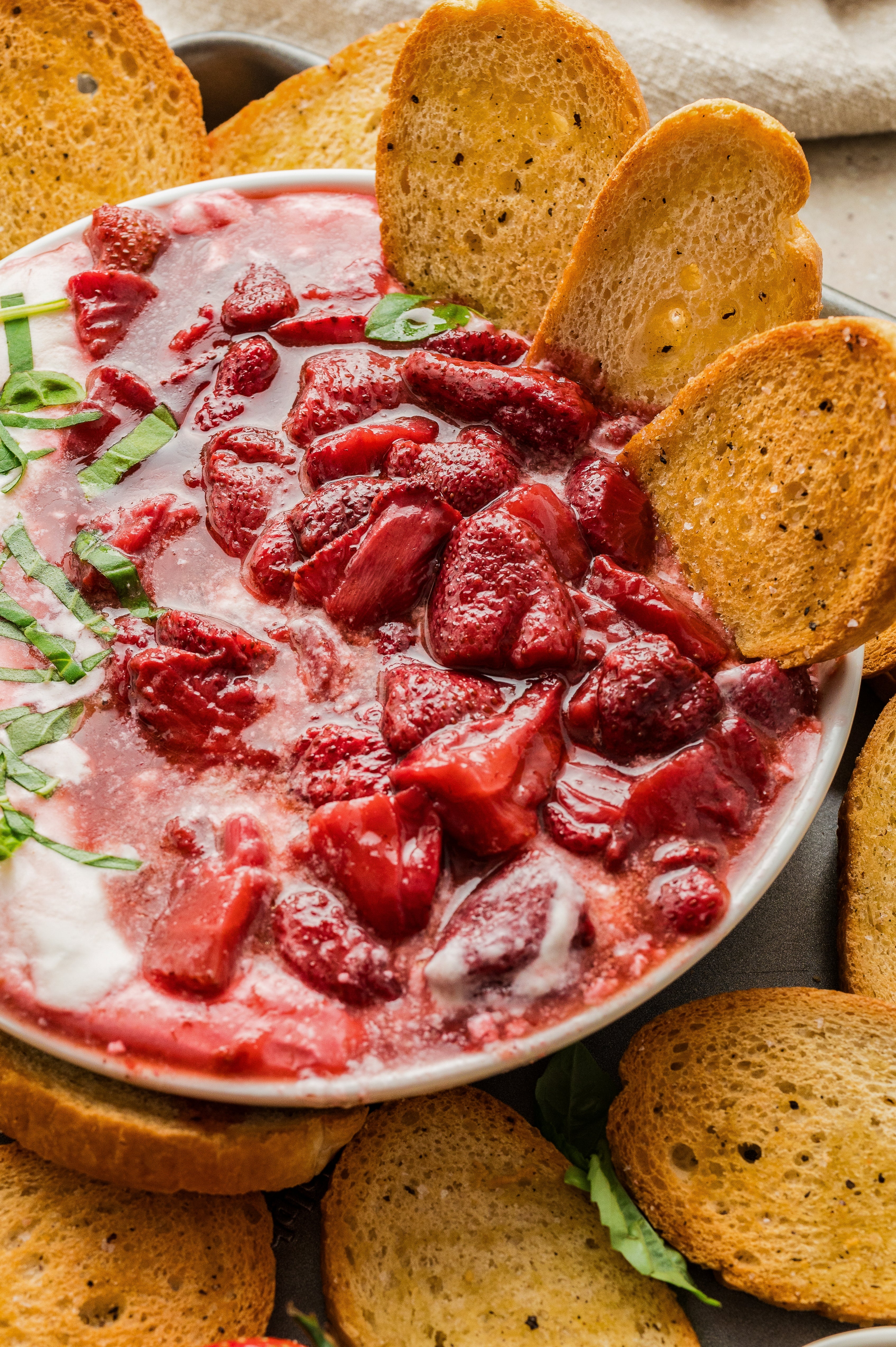 Whipped Goat Cheese and Roasted Strawberry Dip