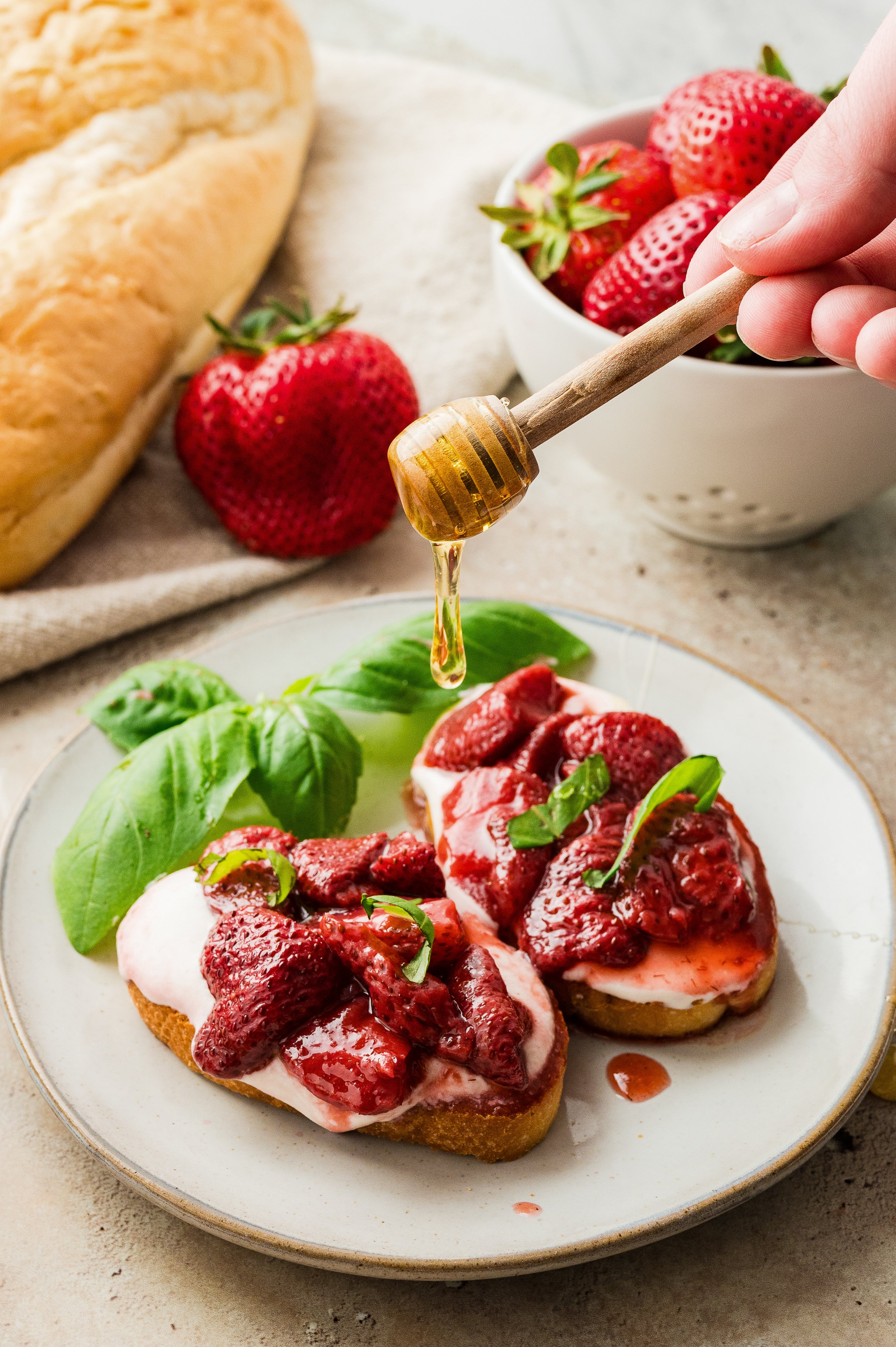 Whipped Goat Cheese and Roasted Strawberry Dip